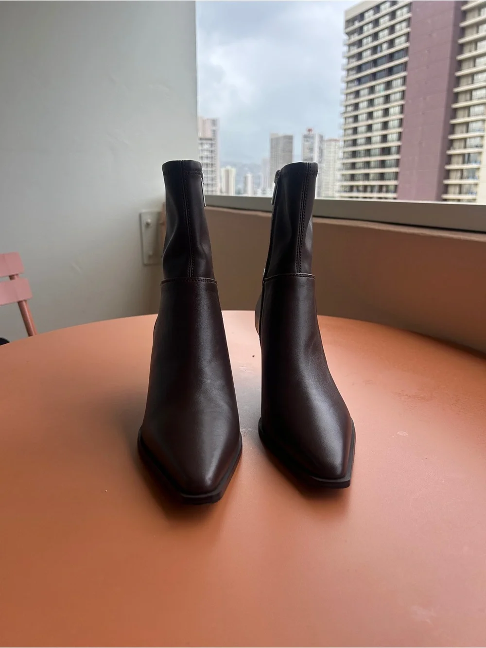 Steve Madden STASIA BROWN kitten Heel ankle boot 9.5 excellent used condition - Picture 3 of 10